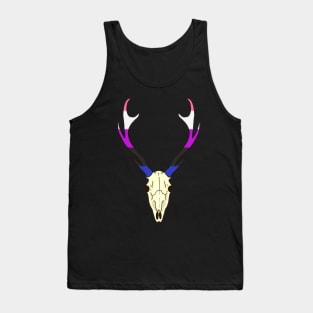 Genderfluid Pride Deer Skull Tank Top